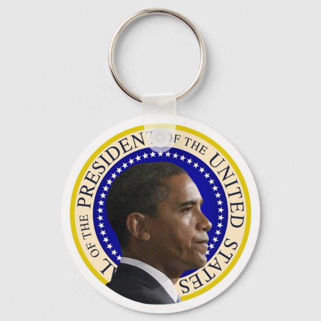 President Obama Profile Keychain (Front)
