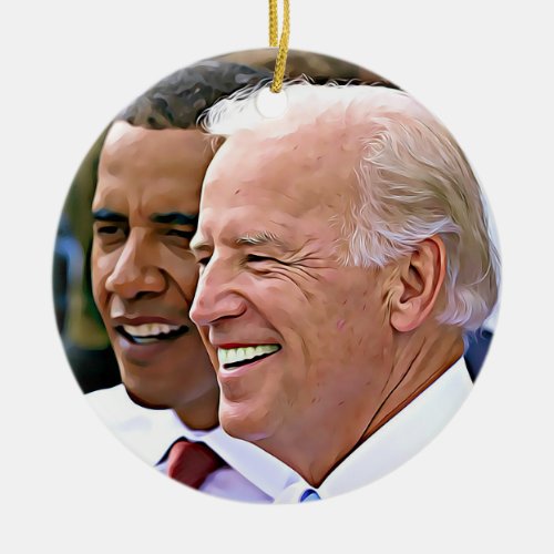 President Obama  Vice President Biden Ceramic Ornament