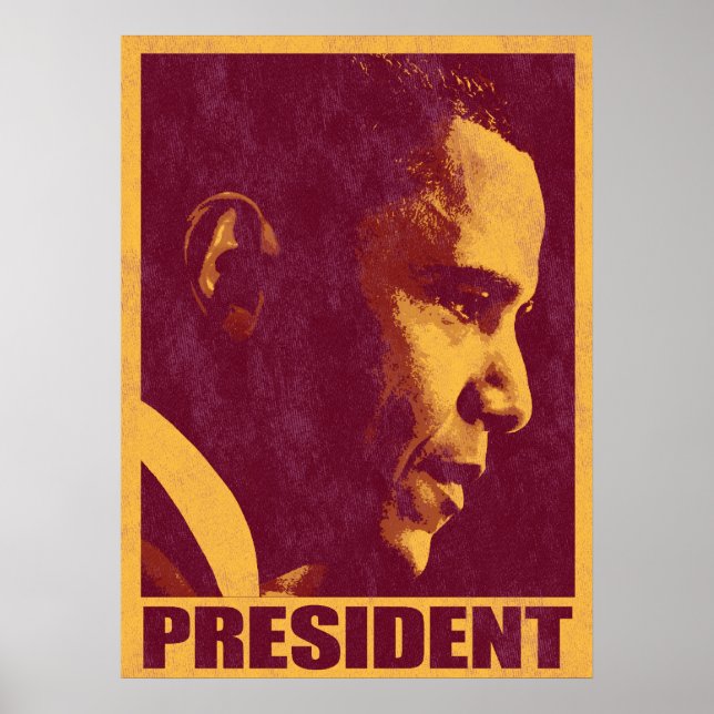 President Obama Vintage 3 Poster (Front)