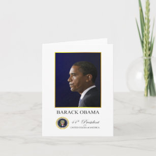 President Obama with Elegant Greeting Card