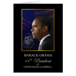 President Obama with John F Kennedy Cards