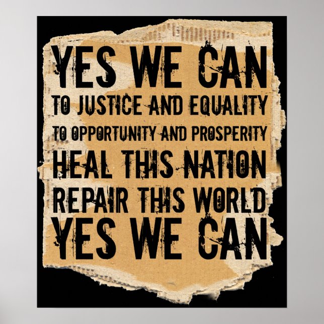 PRESIDENT OBAMA-YES WE CAN POSTER (Front)