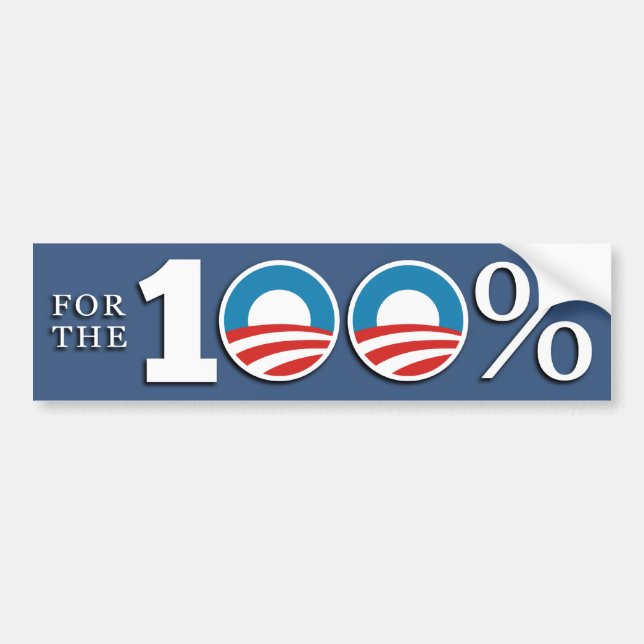 President of the 100 Percent Bumper Sticker (Front)
