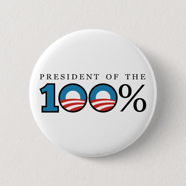 President of the 100 Percent Button (Front)