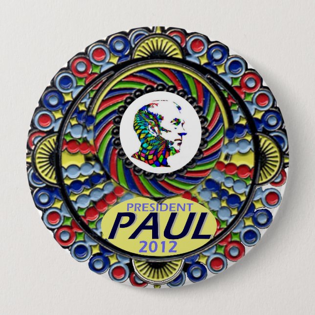 President Paul in 2012 Pinback Button (Front)