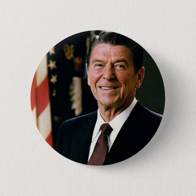 President Reagan Pinback Button (Front)