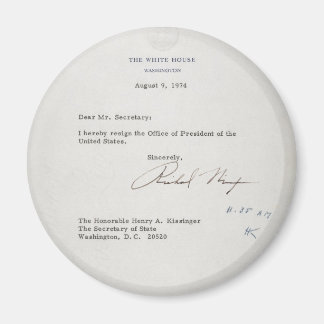 President Richard M. Nixon Resignation Letter Magnet