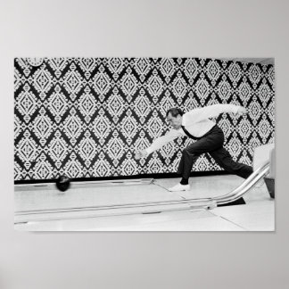 President Richard Nixon Bowling - 1971 Poster