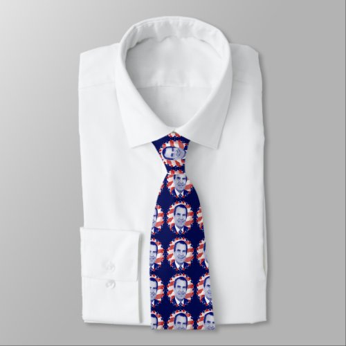 President Richard Nixon Stars and Stripes Neck Tie