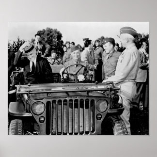 President Roosevelt and General Patton - 1943 Poster