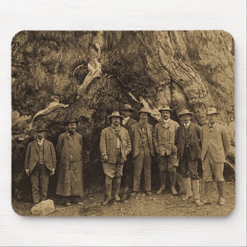 President Roosevelt and John Muir Beneath Sepia Mouse Pad