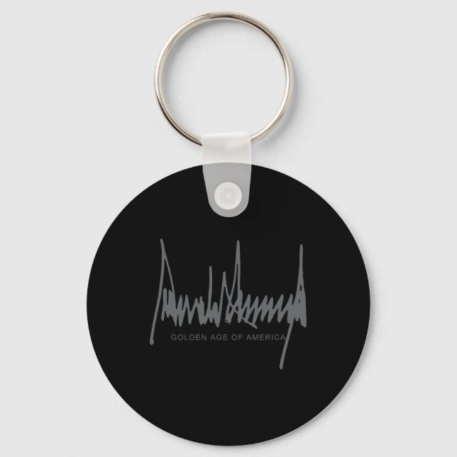 President Signature Golden Age Of America 4th Of J Keychain (Front)