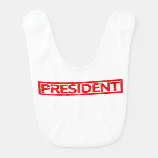 President Stamp Baby Bib (Front)
