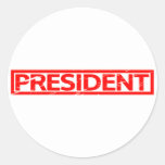 President Stamp Classic Round Sticker