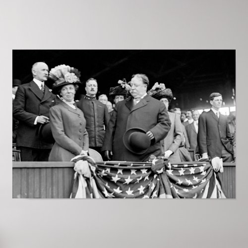President Taft and Nellie Taft At Baseball Game Poster