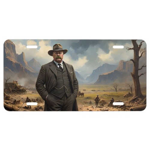 PRESIDENT TEDDY ROOSELVELT OUT WEST LICENSE PLATE