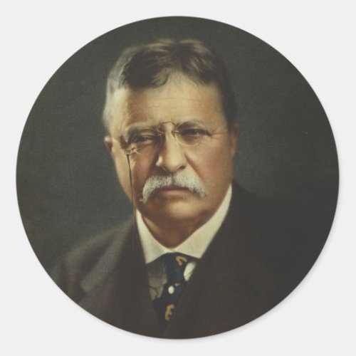 President Theodore Roosevelt by Forbes Lithography Classic Round Sticker