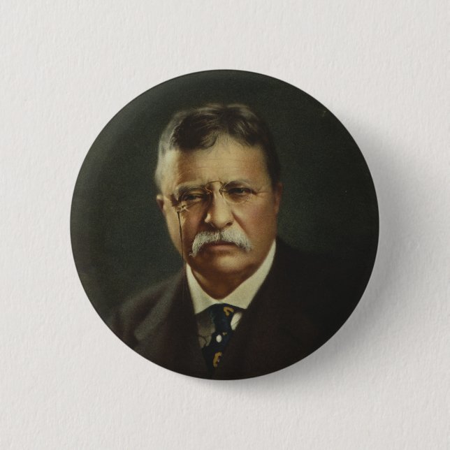 President Theodore Roosevelt by Forbes Lithography Pinback Button (Front)