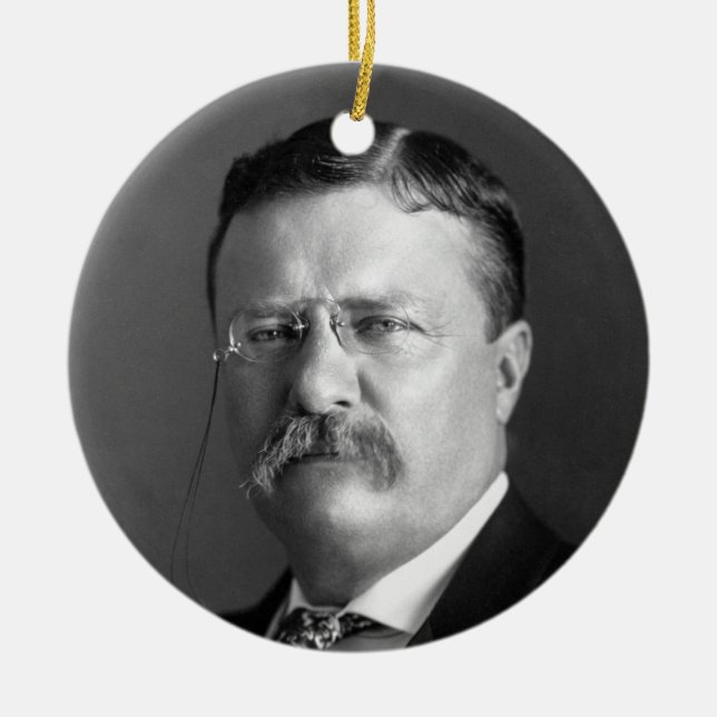 President Theodore Roosevelt Christmas  Ceramic Ornament (Front)
