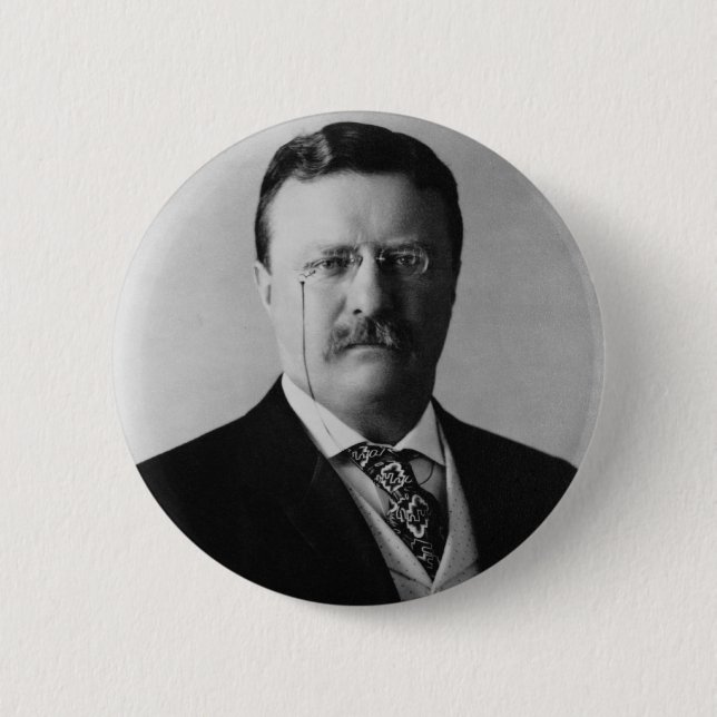 President Theodore Roosevelt Portrait Button (Front)
