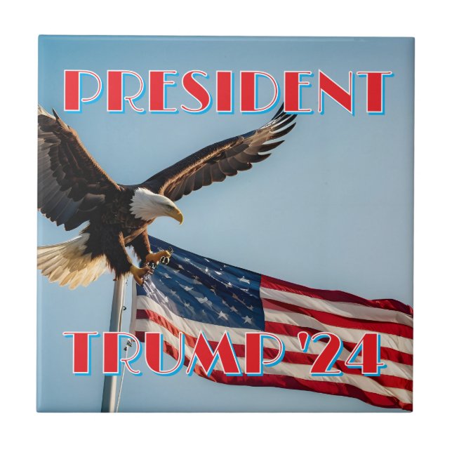 PRESIDENT TRUMP 2024 CERAMIC TILE (Front)