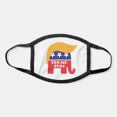 President Trump 2024 Republican Elephant Hair Logo Face Mask