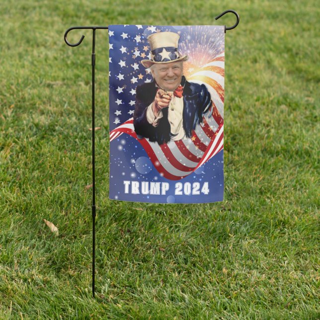 President Trump 2024 Uncle Sam USA FLAG Fireworks (In SItu)