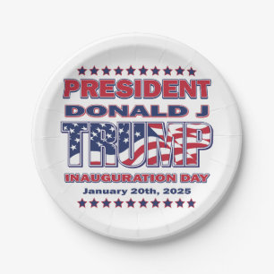 President Trump 2025 Inauguration Paper Plates