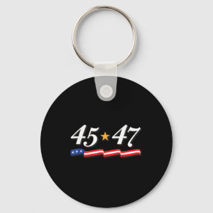 President Trump 45 47 Numbers As 45th And 47th Keychain