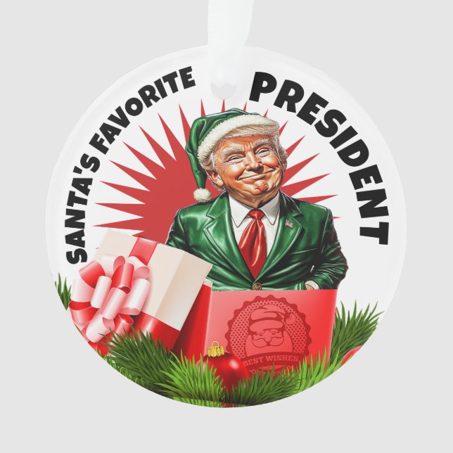 President Trump Acrylic Ornament (Front)