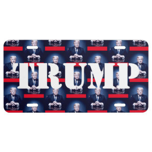 President Trump Aluminum License Plate