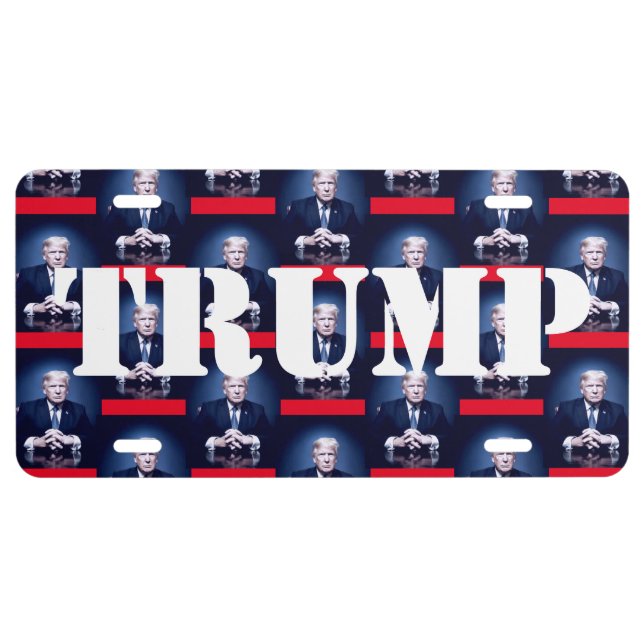 President Trump Aluminum License Plate (Front)