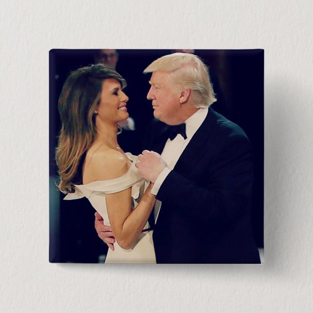President Trump and Melania Dancing Button (Front)