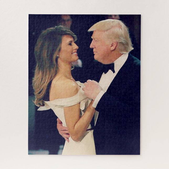 President Trump and Melania Dancing Jigsaw Puzzle (Vertical)
