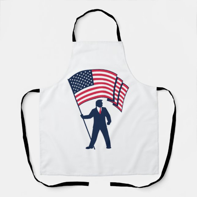 President Trump Bearing the Flag of the USA  Apron (Front)