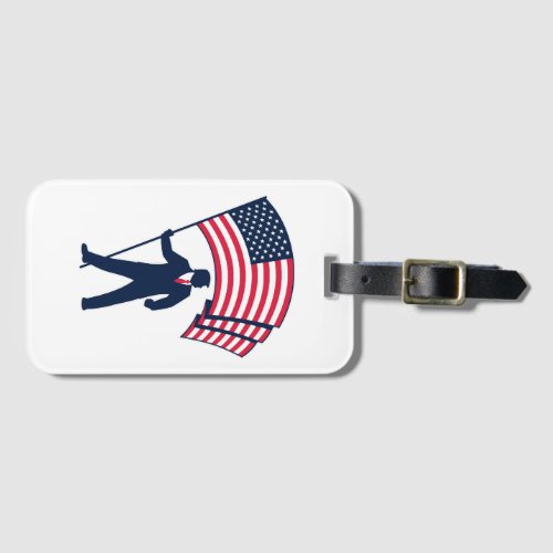 President Trump Bearing the Flag of the USA  Luggage Tag