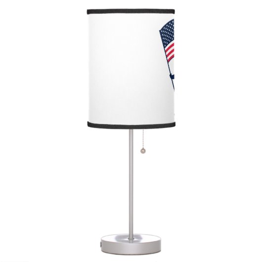 President Trump Bearing the Flag of the USA  Table Lamp (Left)