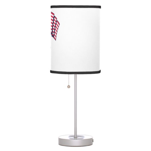 President Trump Bearing the Flag of the USA  Table Lamp (Right)