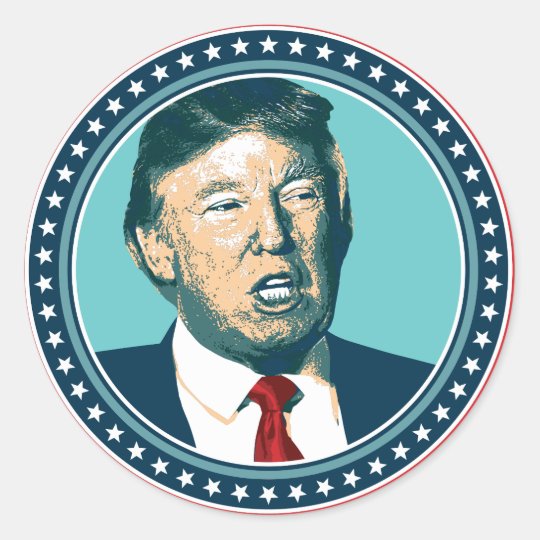 President Trump Classic Round Sticker | Zazzle.com