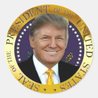 PRESIDENT TRUMP CLASSIC ROUND STICKER