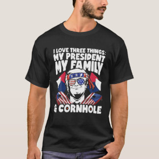 President Trump Family Cornhole MAGA Bean Bag July T-Shirt