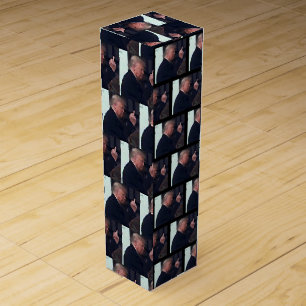 President Trump Flipping the Bird Wine Box