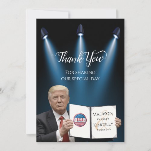 President Trump Great Fab Wedding Thank You Card