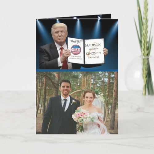 President Trump Greatest Wedding Thank You Card