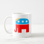 President Trump Hair GOP Elephant Symbol Coffee Mug (Left)
