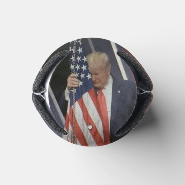 President Trump Hugging  the American Flag Can Cooler (Bottom)