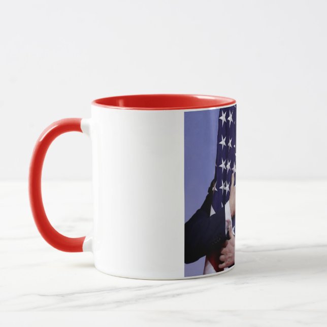 President Trump hugging the Flag Mug (Left)