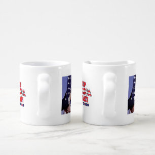 President Trump Hugs the USA Flag Coffee Mug Set