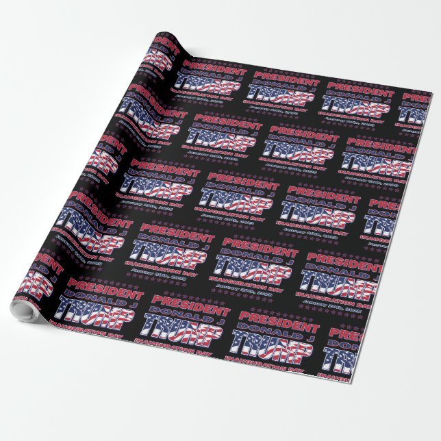 President Trump Inauguration 2025 Wrapping Paper (Unrolled)