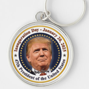 President Trump Inauguration Day January 20th 2025 Keychain